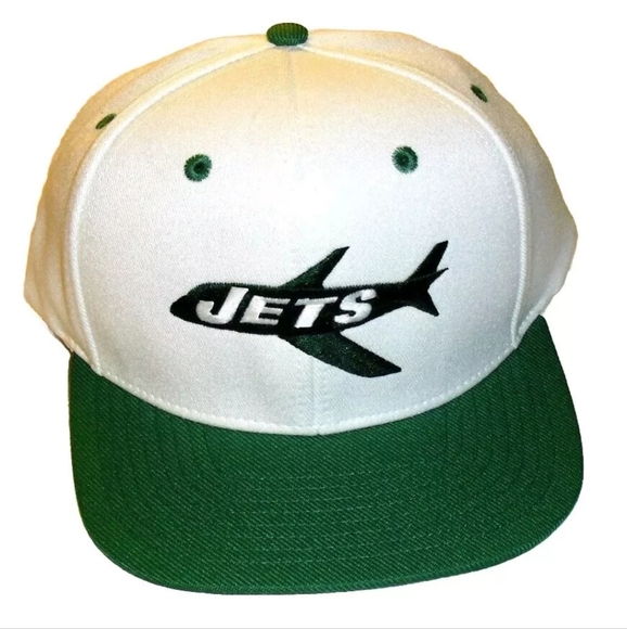 New York Jets Reebok Mens Jet Plane Throwback Logo Mens Snapback hat New Nfl - Picture 1 of 4